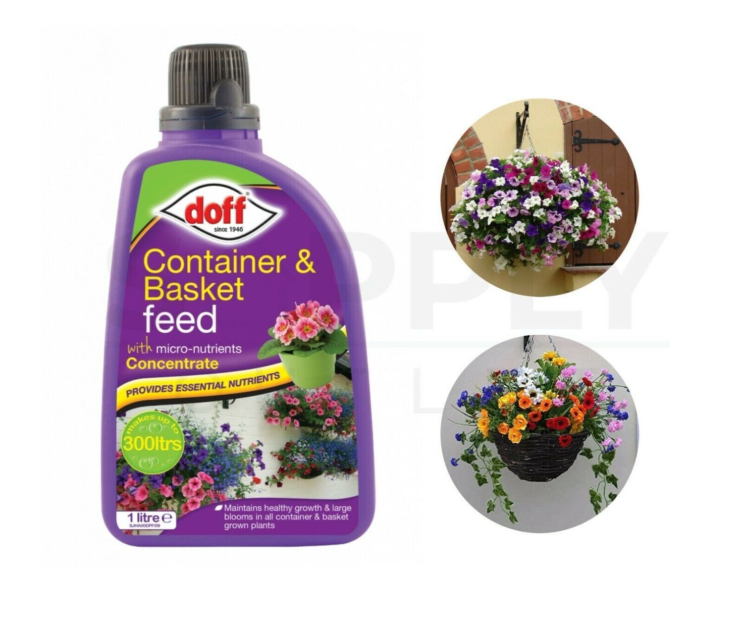 Doff 1L Container & Basket Feed With Micro Nutrients Strong Healthy Flowers