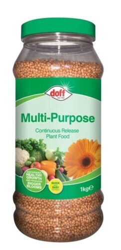 Doff 1kg Continuous Slow Release Plant Food Granules Multi Purpose Fast Acting