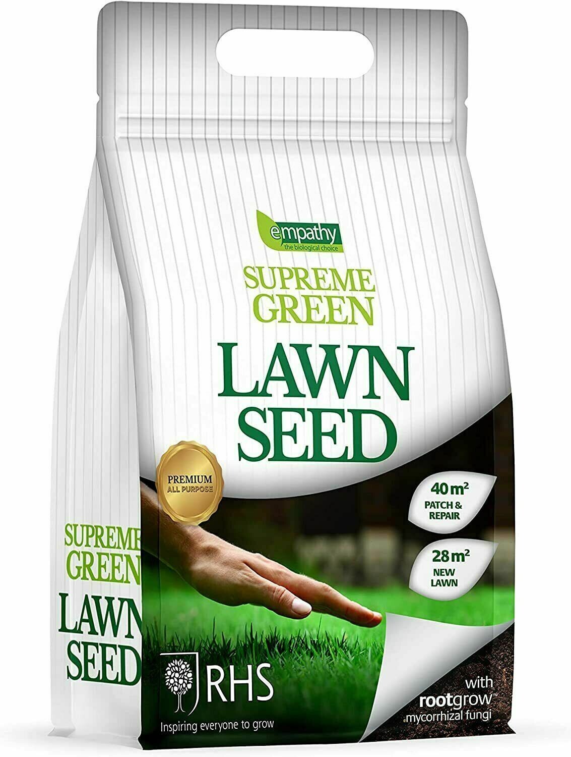 Empathy 1KG Supreme Green Lawn Grass Seed Patch Repair New Lawn All Purpose