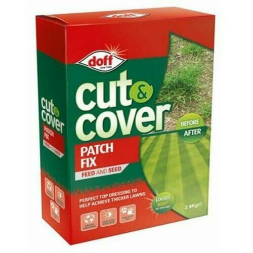 Doff 2.4kg Cut & Cover Patch Fix Covers up to 80m² Green Lawn Garden Grass