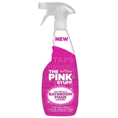 Stardrops 750ml Pink Stuff Bathroom Foam Spray Streak Drip Free Tough On Grease