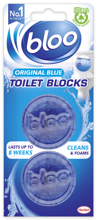 Bloo 2x38g Original Blue Toilet Blocks In Cistern Cleaner Bathroom Fresh Scent