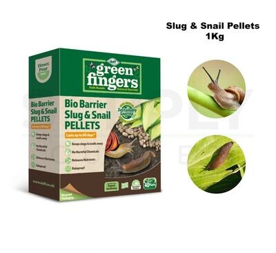 Doff Green Fingers 1KG BIO Barrier Slug & Snail Pellets Rainproof Vegan Organic