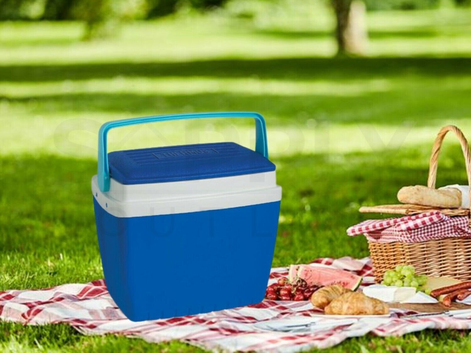Thermos 28L Insulated Blue Cooler Box Keeps Cold Upto 8 Hours Beach Party  Picnic - Supply Outlet