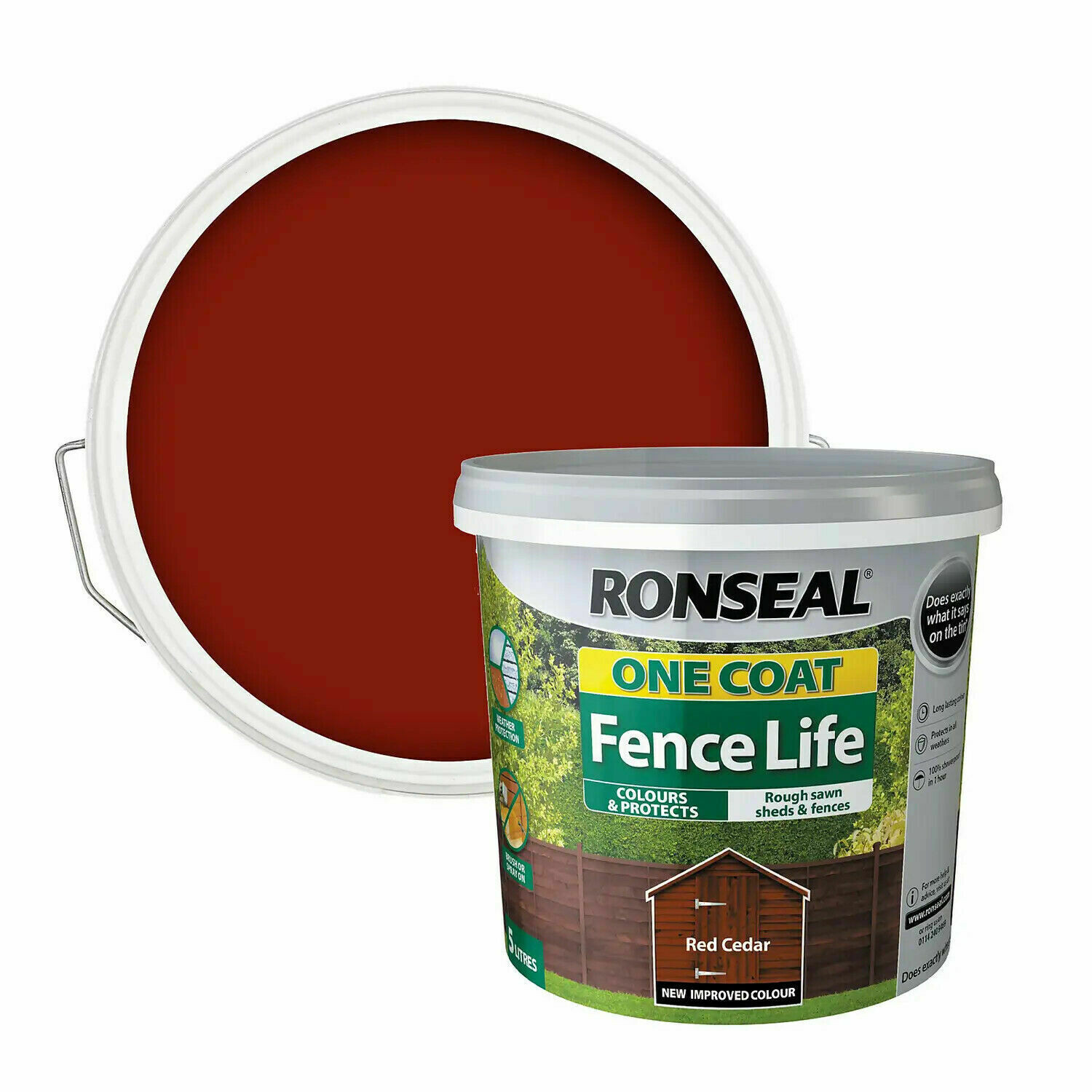 Ronseal 5L Rich Cedar 1 One Coat