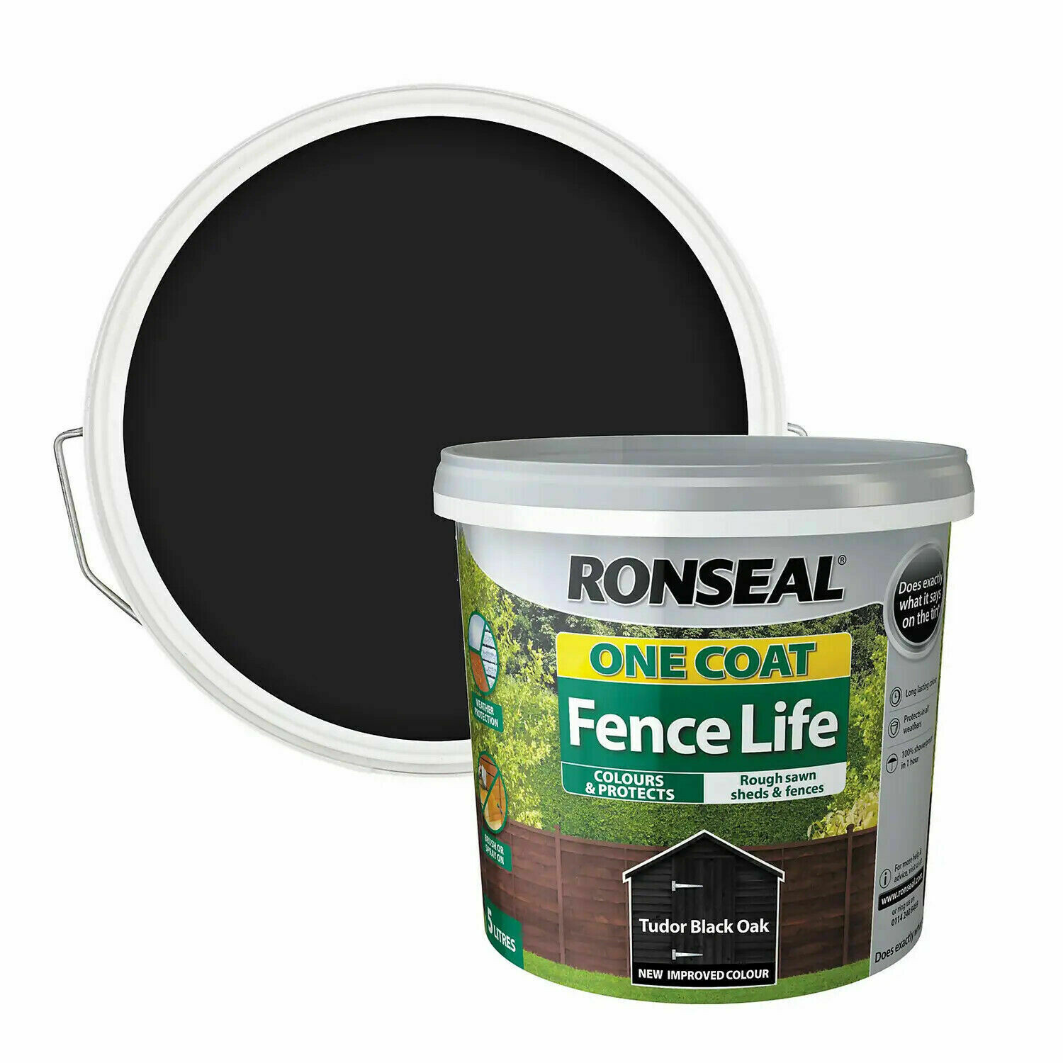 Ronseal 5L Tudor Black Oak One Coat