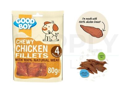 Good Boy 80g Chewy Chicken Fillets Pet Dog Treats