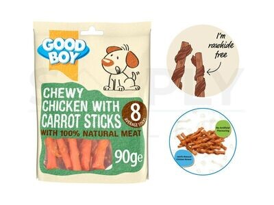 Good Boy 90g Chewy Chicken with Carrot Sticks Snacks