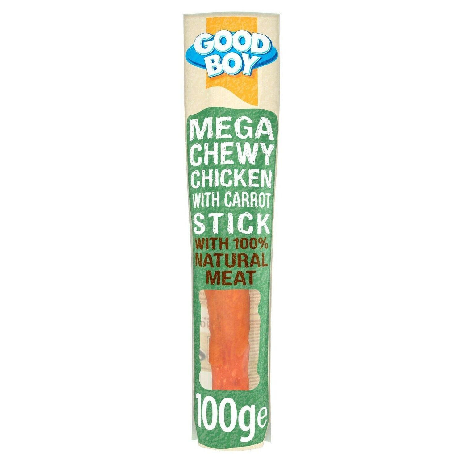 Good Boy 100g  Mega Chewy Chicken With Carrot Stick Dog Treats