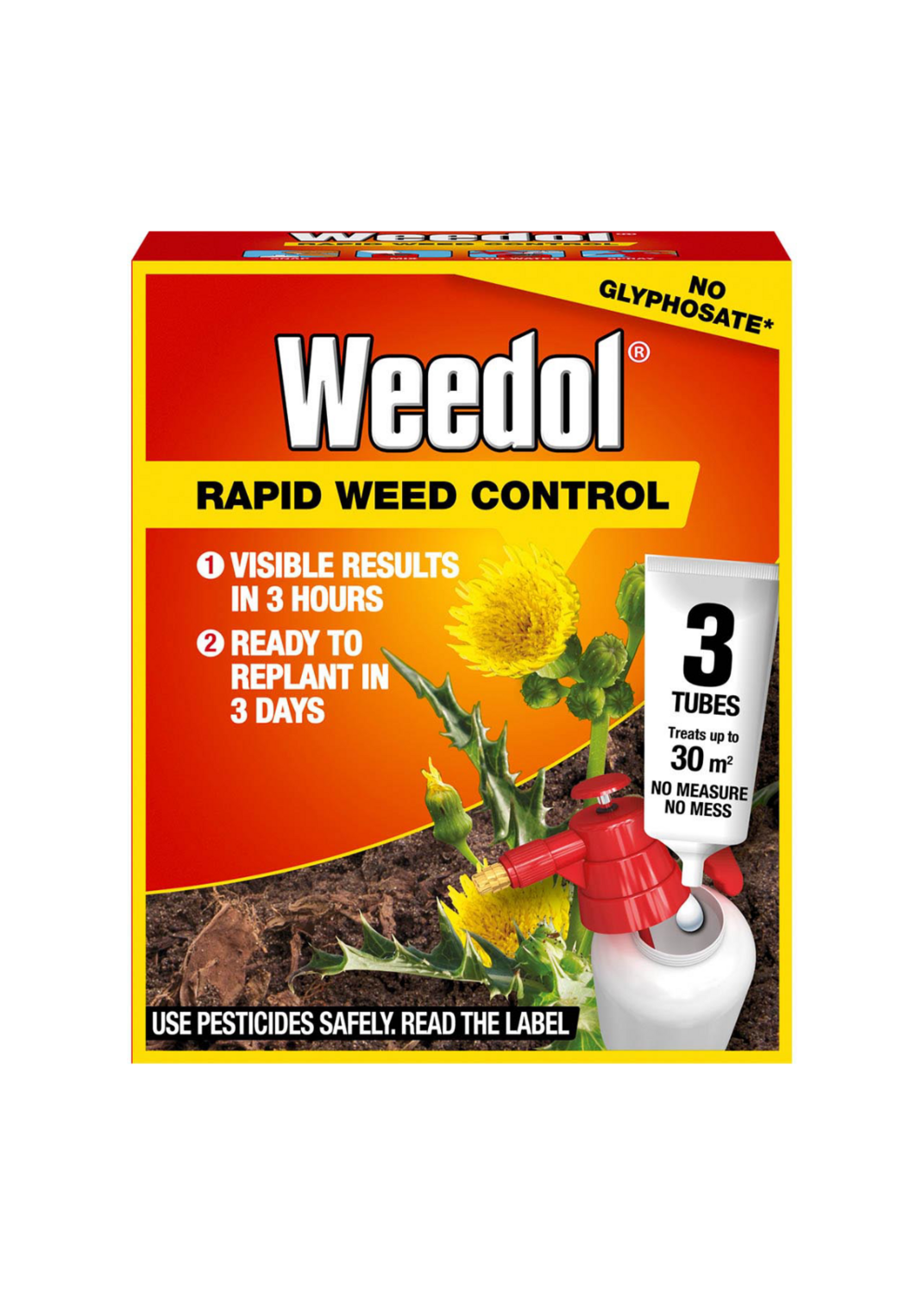 Weedol Rapid Weed Control Weedkiller  3 Tubes