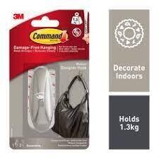 3M Command Medium Designer Hook  Self Adhesive