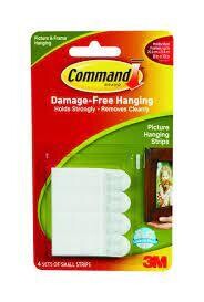 3M Command 4 White Strips Self Adhesive