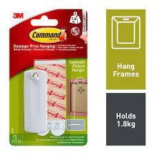 3M Command 1 Sawtooth Hanger Picture Holds 1.8Kg