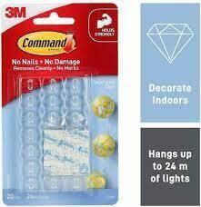 3M Command Strips 20 Clips 24 Clips