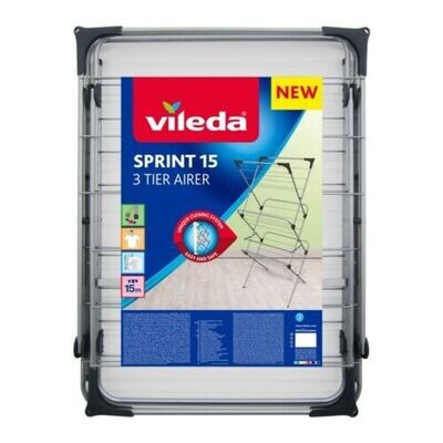 Vileda Sprint 3 Tier Clothes Drying Rack Airer