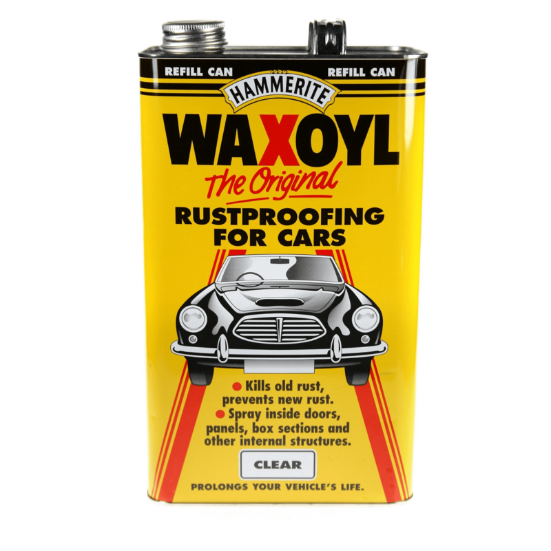 Hammerite Waxoyl 5 Litre Refill Clear Car Rustproof Prevents Rust