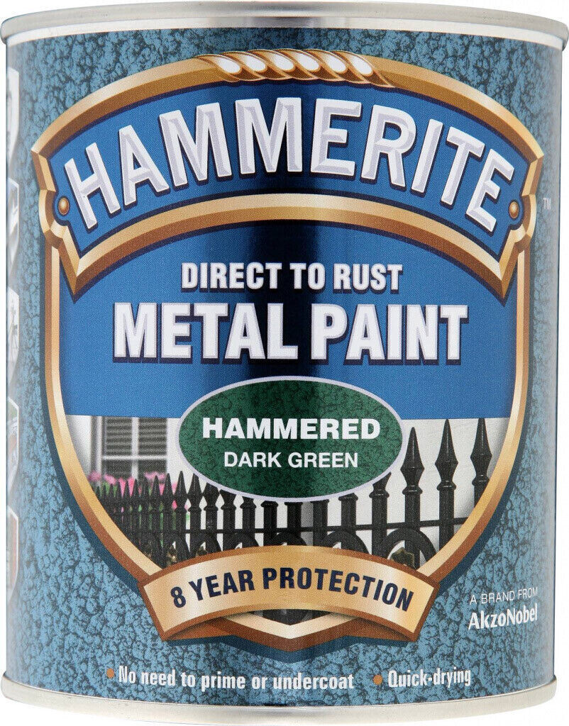 Hammerite 750ml  Hammered Dark Green Metal Paint