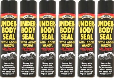 6 x Hammerite 600ml Car Underbody Seal With Rust Protection Waxoyl system