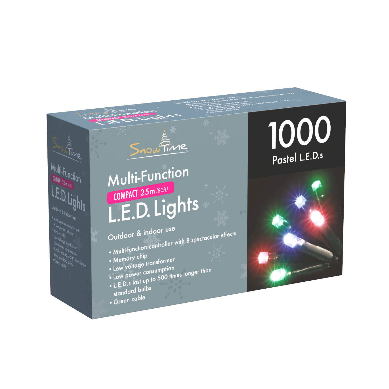 Snowtime 1000 Pastel LED Compact Lights Multi Function