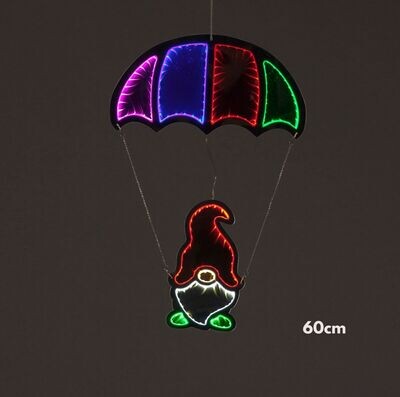 Snowtime Gnome 60cm Multi Infinity Hanging Parachute
