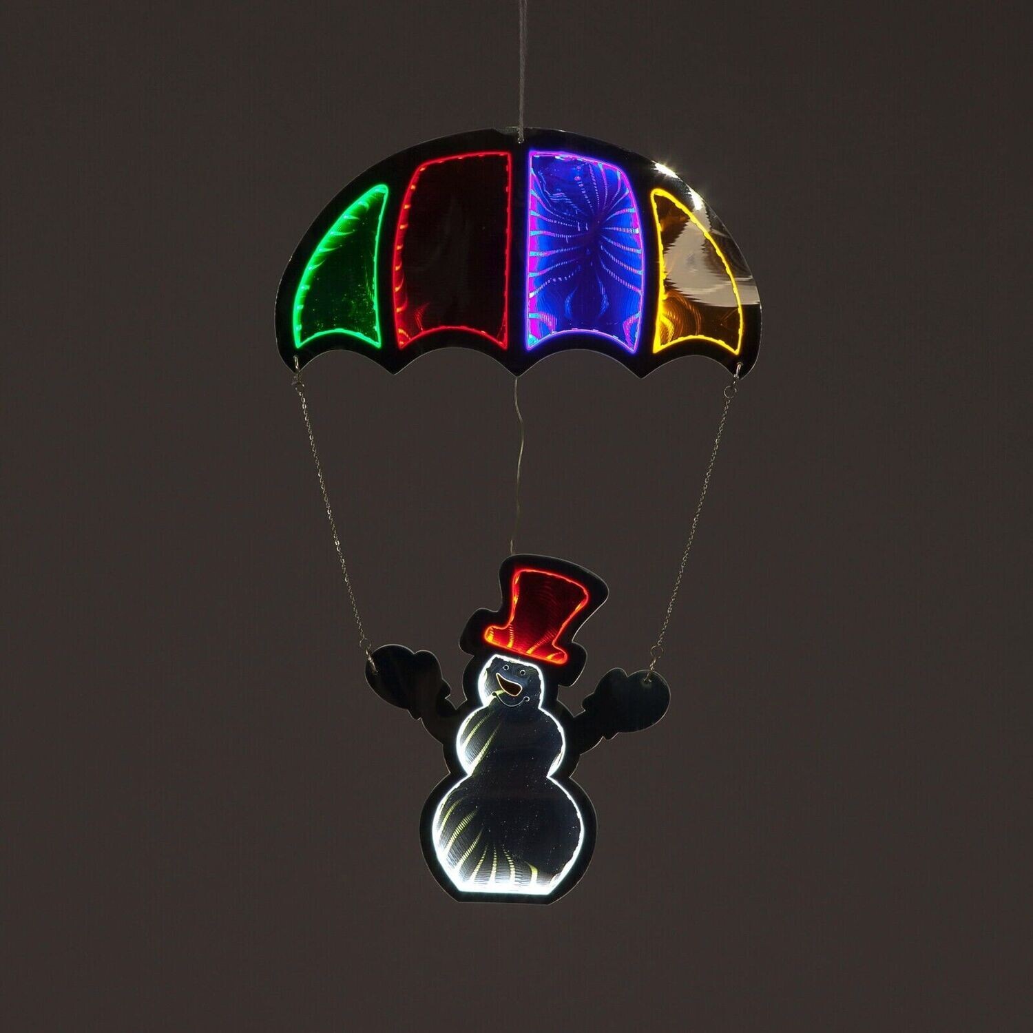 Snowtime 60cm Multi Hanging Snowman With  Parachute