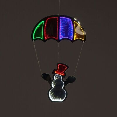 Snowtime 60cm Multi Hanging Snowman With  Parachute