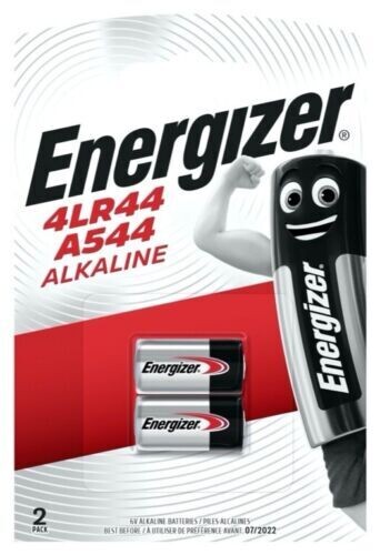 Energizer 2 Pack Mini Alkaline Battery Single A544/4LR44