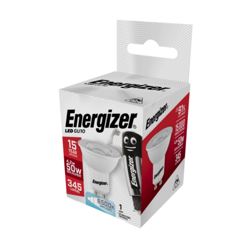 Energizer S9403 LED GU10 4.2w 345lm Energy Saving Lightbulb