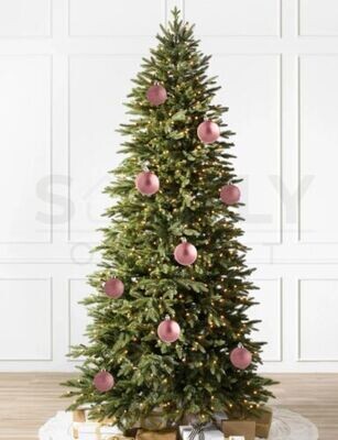 Davies Products 10 Pack Christmas Tree Baubles 6cm Pink