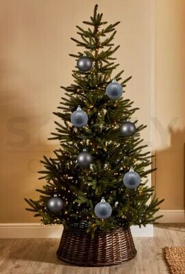 Kaemingk 10 Pack Christmas Tree Baubles 6cm Warm Grey