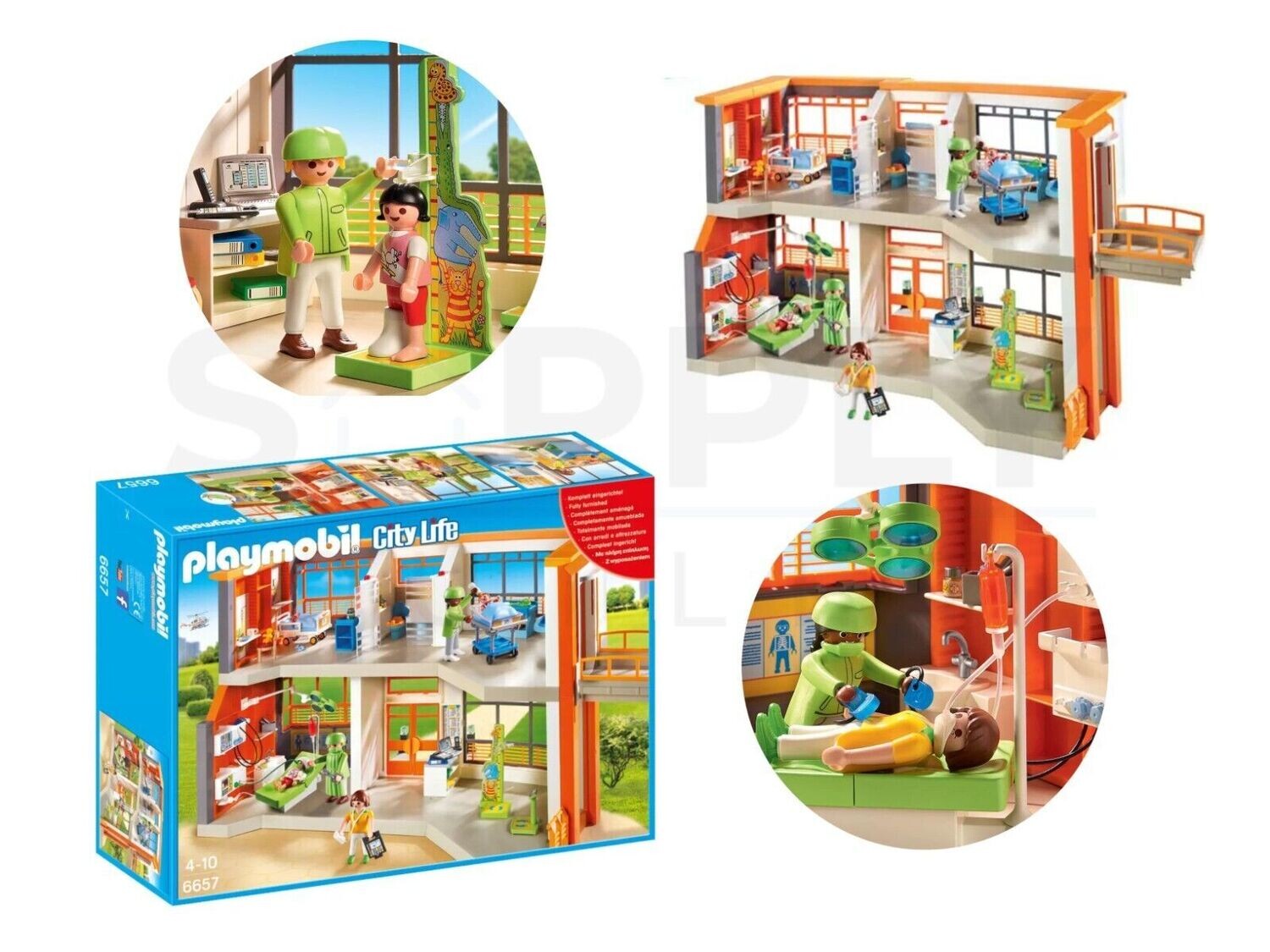 PLAYMOBIL City Life Furnished Children's Hospital - Supply Outlet