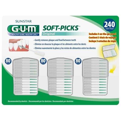 G.U.M 240 Soft Tooth Picks & Cleaning Kit Case