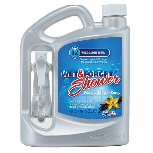 Wet & Forget 2 Litre Shower Bathroom Cleaner Spray Bottle Rinse Formula No Scrub