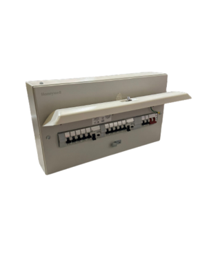 MK Honeywell 21 Way Populated White Metal Consumer Unit 12 Mcbs Type A RCD 100A