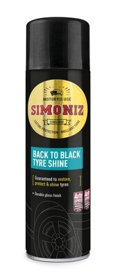 6 x Simoniz 600ML Back To Black Trim Tyre Shine Wet Look Spray Plastic Exterior