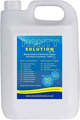 Monty Miracle 5L Fast Garden Patio Cleaner Outdoor Surface Wood Driveway Clean
