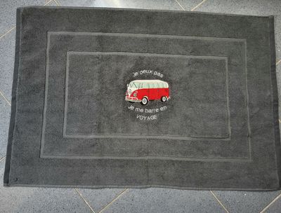 Tapis de salle de bain/Douche Brodé Van/Combi