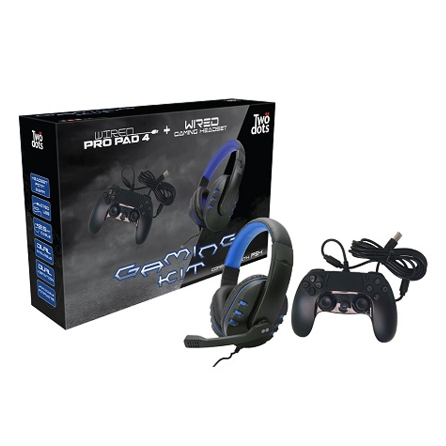 Kit Gaming (Pro Pad 4 + cuffie Wired Gaming Headset PS4)