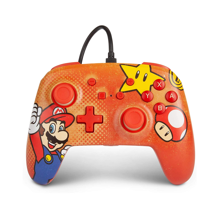 Nintendo Switch: Enhanced Wired Controller Mario Vintage