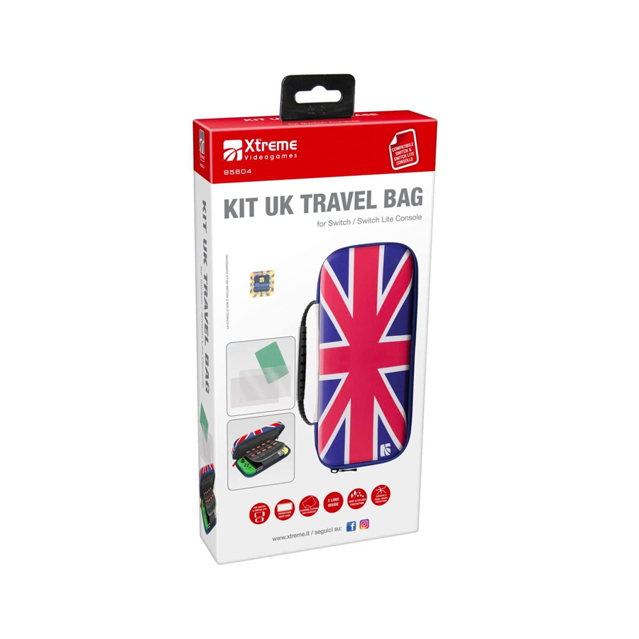 Nintendo Switch Kit Travel Bag UK (custodia + vetro temperato)