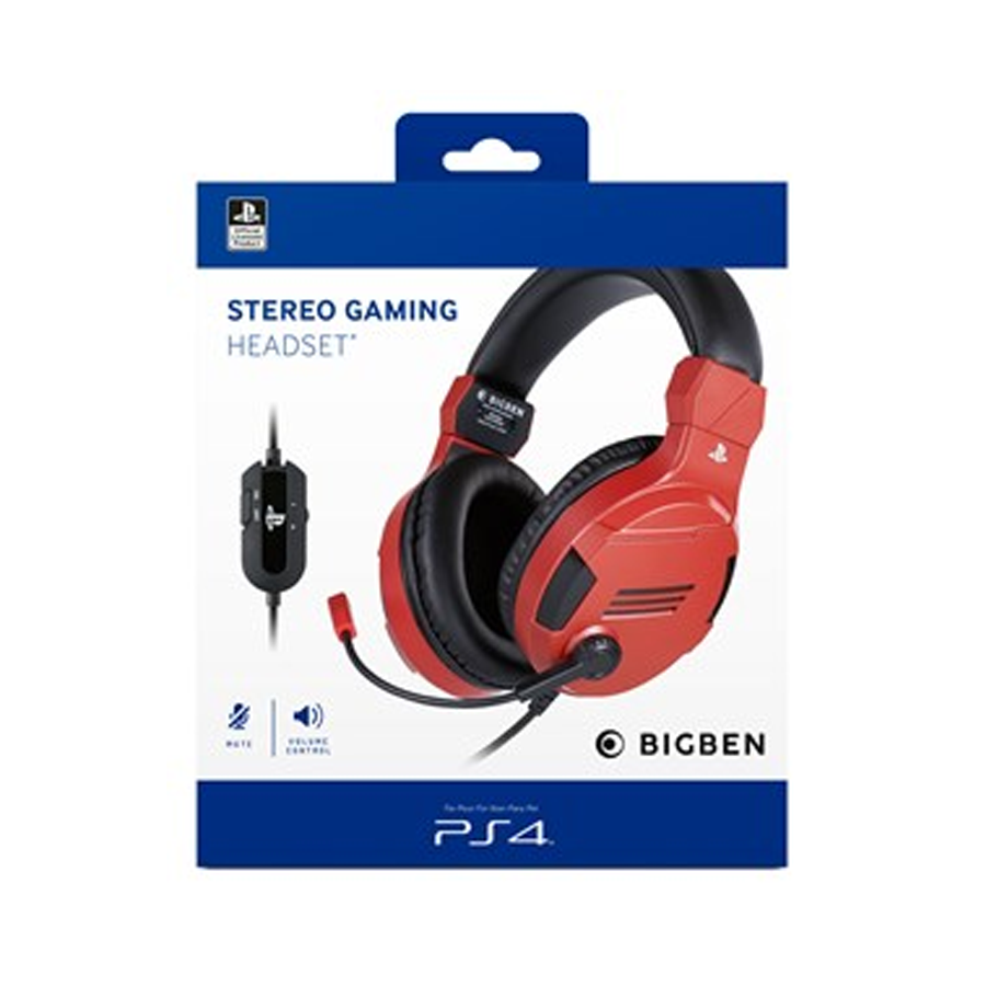Stereo Gaming Headset  Red  (licenziata Sony)