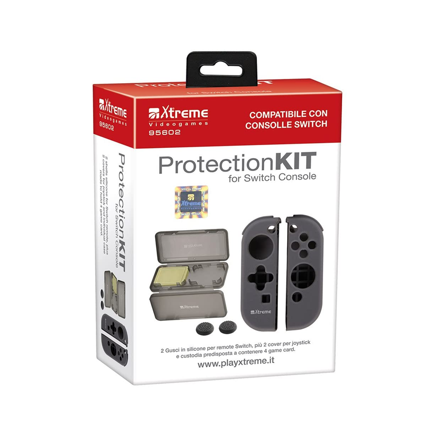 Switch Protection Kit (2 Grips+2Cover per Pad+Astuccio 4 Games)