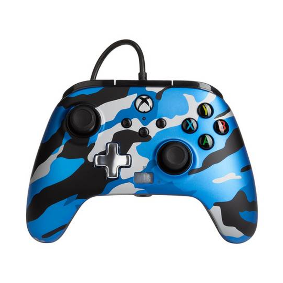 Xbox One Enhanced Wired Controller Metallic Blue Camo
