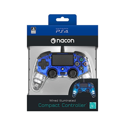 Nacon Pad Ps4 Wired Blu Luminoso