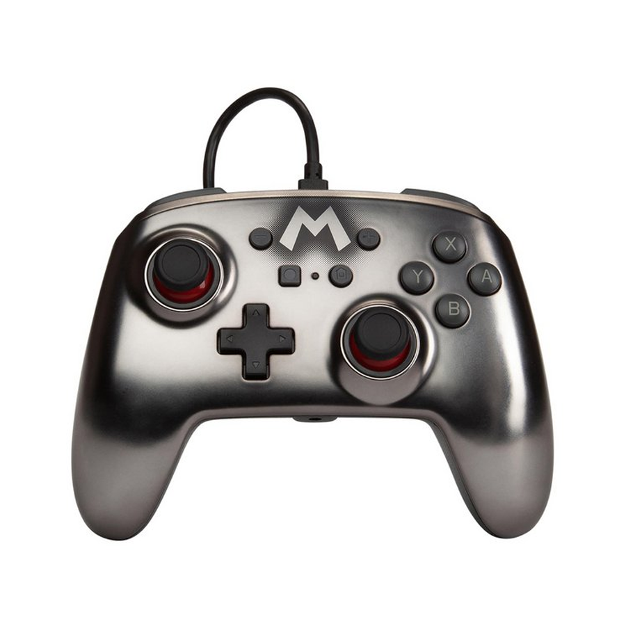 Nintendo Switch: Enhanced Wired Controller Mario Metallic