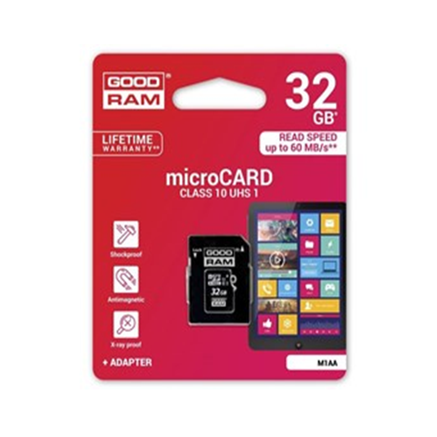 Micro SD 32 GB + Adapter Goodram Class 10 UHS-I (compatibile switch)
