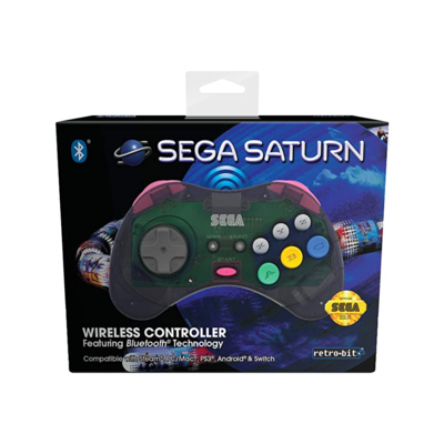 Sega Saturn 8-Button Arcade Pad BT Grigio