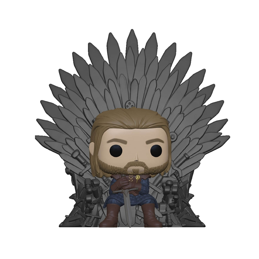 Game of Thrones - Ned Stark on Throne Deluxe 15Cm