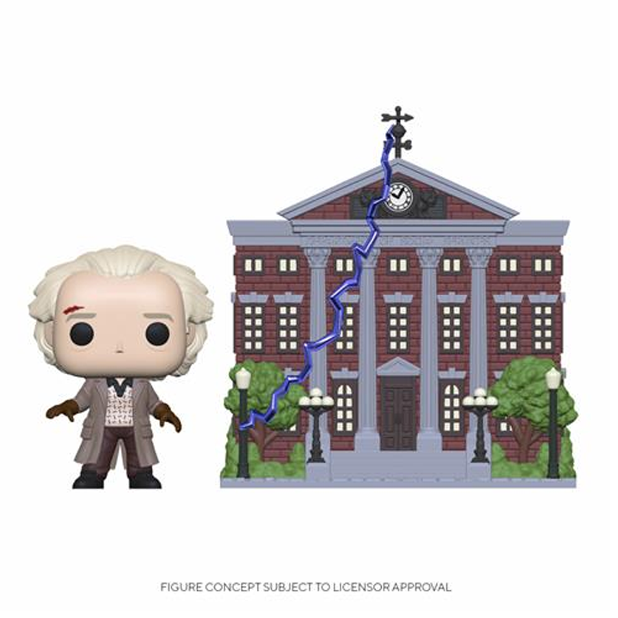 Back To The Future - Pop Town Vinyl Figure Doc W/ Clock Tower