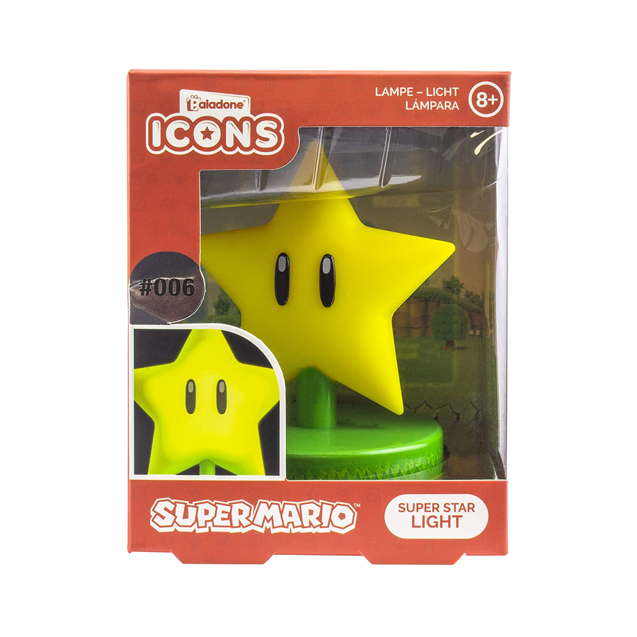 NINTENDO SUPER MARIO ICONS SUPER STAR LAMPADA 3D